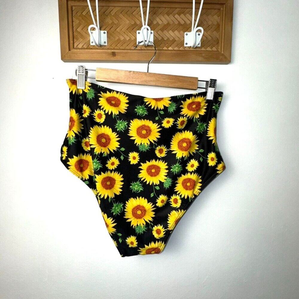Shein Sunflower High Waist Bikini Bottom Size 0XL